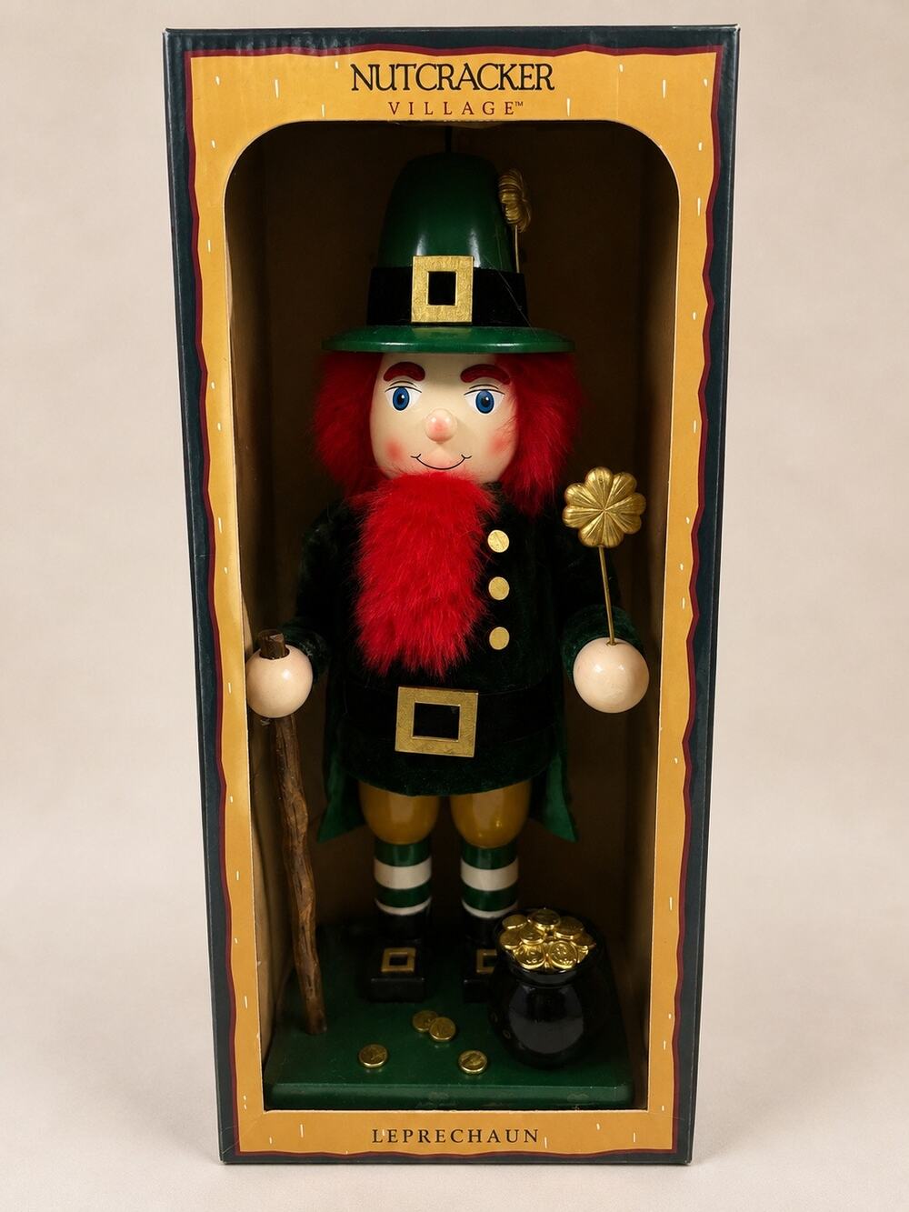 Vtg Nutcracker Village- Leprechaun Nutcracker